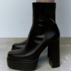 BRAND NEW ZARA 2022 PLATFORM ANKLE BOOTS